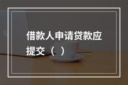 借款人申请贷款应提交（   ）