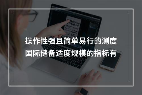 操作性强且简单易行的测度国际储备适度规模的指标有