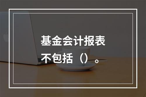 基金会计报表不包括（）。