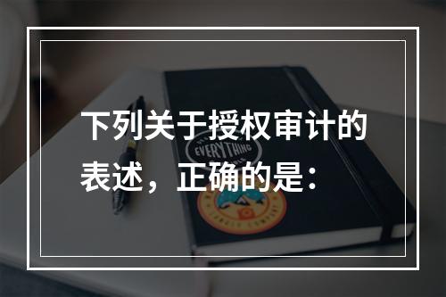 下列关于授权审计的表述，正确的是：