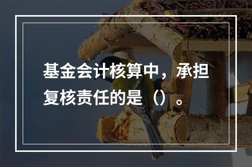 基金会计核算中，承担复核责任的是（）。