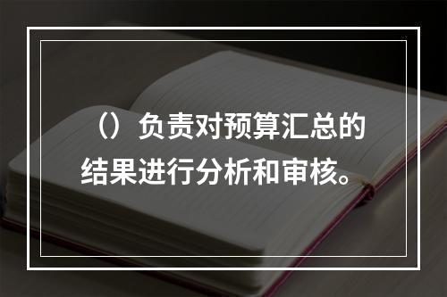 （）负责对预算汇总的结果进行分析和审核。