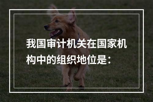 我国审计机关在国家机构中的组织地位是：