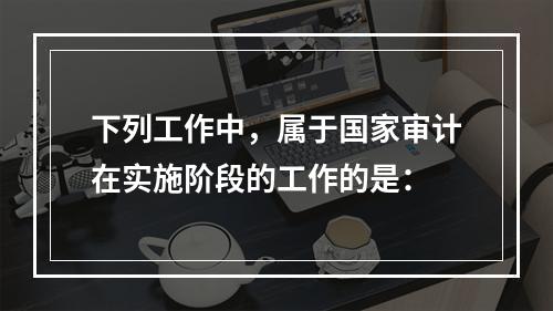 下列工作中，属于国家审计在实施阶段的工作的是：