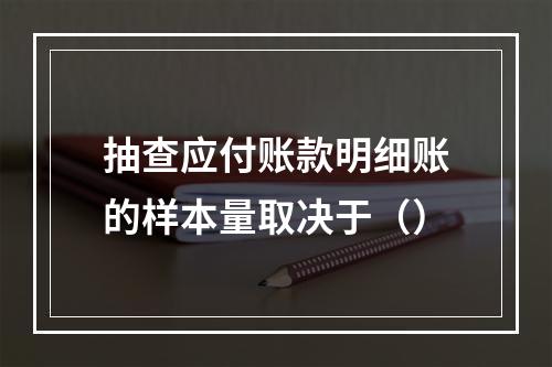 抽查应付账款明细账的样本量取决于（）