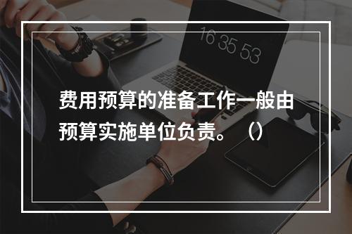 费用预算的准备工作一般由预算实施单位负责。（）