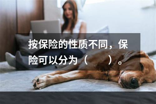 按保险的性质不同，保险可以分为（　　）。