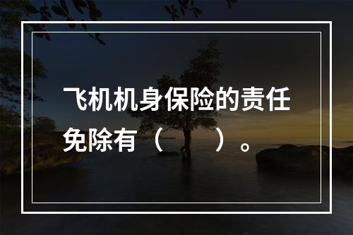 飞机机身保险的责任免除有（　　）。