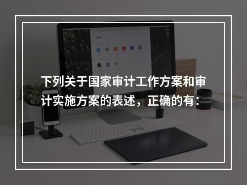 下列关于国家审计工作方案和审计实施方案的表述，正确的有：