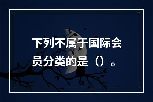 下列不属于国际会员分类的是（）。