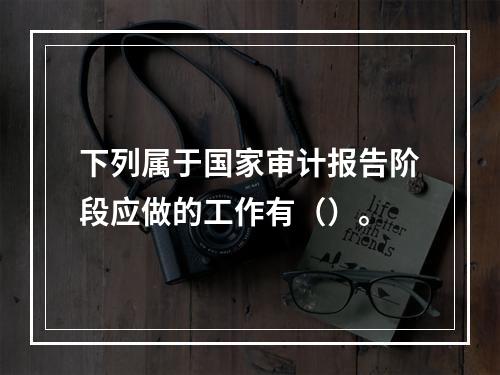 下列属于国家审计报告阶段应做的工作有（）。