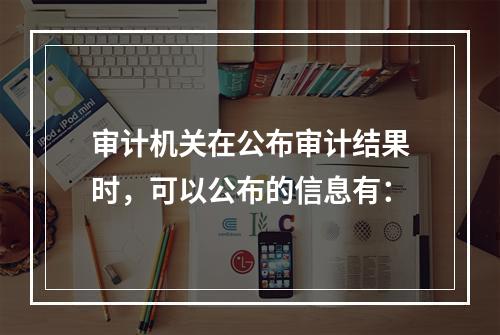 审计机关在公布审计结果时，可以公布的信息有：