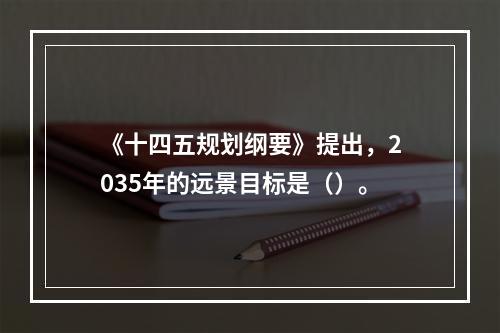 《十四五规划纲要》提出，2035年的远景目标是（）。