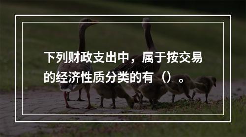 下列财政支出中，属于按交易的经济性质分类的有（）。