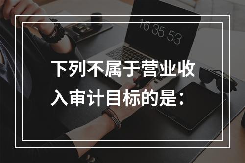 下列不属于营业收入审计目标的是：