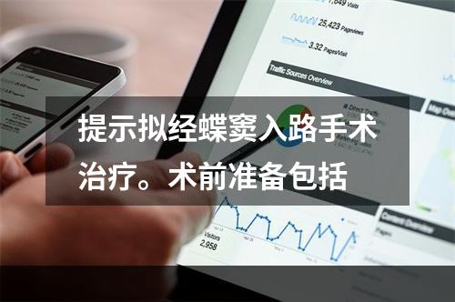 提示拟经蝶窦入路手术治疗。术前准备包括