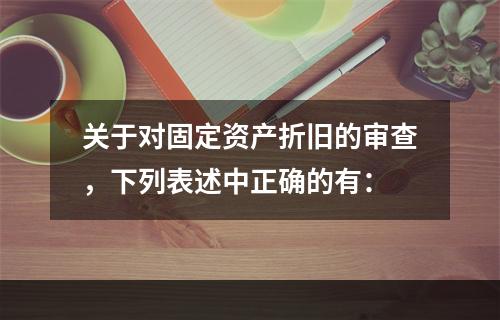 关于对固定资产折旧的审查，下列表述中正确的有：