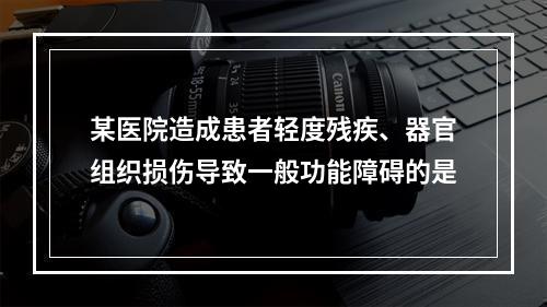 某医院造成患者轻度残疾、器官组织损伤导致一般功能障碍的是