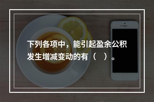 下列各项中，能引起盈余公积发生增减变动的有（　）。