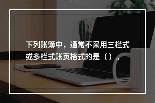 下列账簿中，通常不采用三栏式或多栏式账页格式的是（ ）。