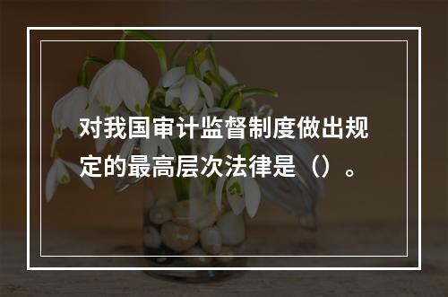 对我国审计监督制度做出规定的最高层次法律是（）。