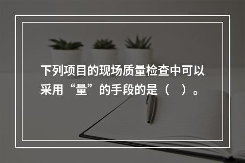 下列项目的现场质量检查中可以采用“量”的手段的是（　）。