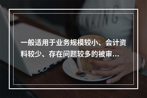 一般适用于业务规模较小、会计资料较少、存在问题较多的被审计单