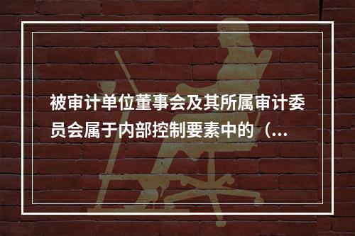 被审计单位董事会及其所属审计委员会属于内部控制要素中的（）。