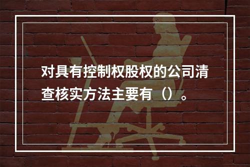 对具有控制权股权的公司清查核实方法主要有（）。