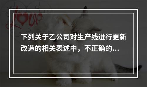 下列关于乙公司对生产线进行更新改造的相关表述中，不正确的是（