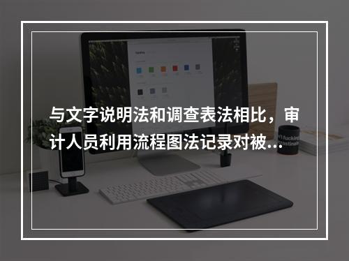 与文字说明法和调查表法相比，审计人员利用流程图法记录对被审计