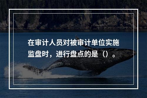 在审计人员对被审计单位实施监盘时，进行盘点的是（）。