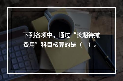 下列各项中，通过“长期待摊费用”科目核算的是（　）。