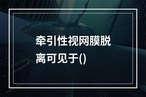 牵引性视网膜脱离可见于()