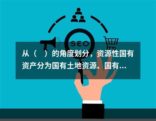 从（　）的角度划分，资源性国有资产分为国有土地资源、国有矿产