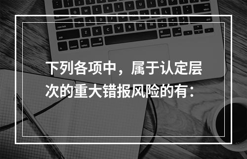 下列各项中，属于认定层次的重大错报风险的有：