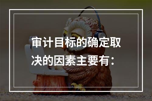 审计目标的确定取决的因素主要有：