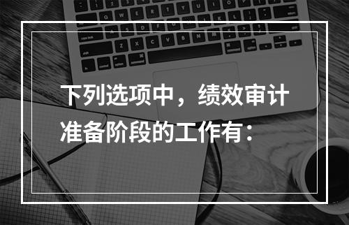 下列选项中，绩效审计准备阶段的工作有：