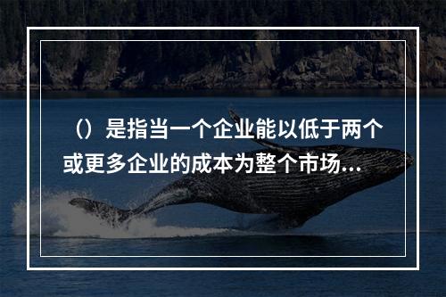 （）是指当一个企业能以低于两个或更多企业的成本为整个市场供给