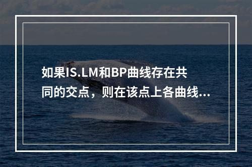 如果IS.LM和BP曲线存在共同的交点，则在该点上各曲线所代