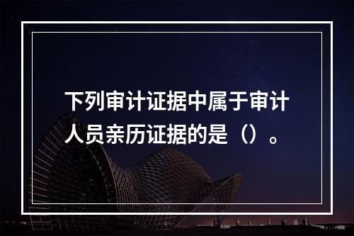 下列审计证据中属于审计人员亲历证据的是（）。