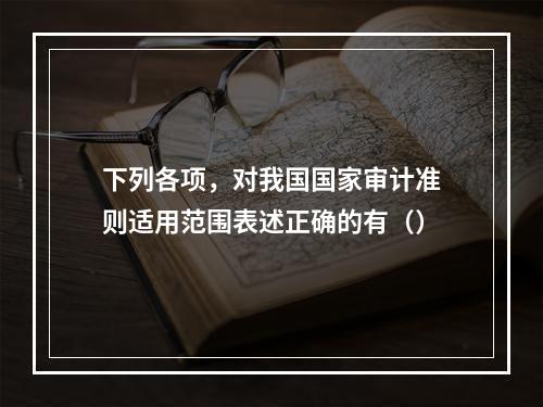 下列各项，对我国国家审计准则适用范围表述正确的有（）