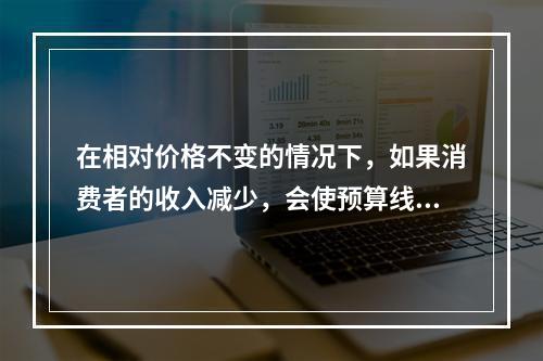 在相对价格不变的情况下，如果消费者的收入减少，会使预算线（）