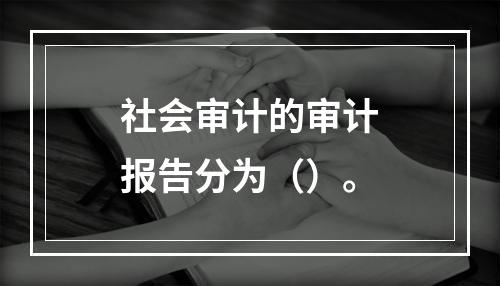 社会审计的审计报告分为（）。