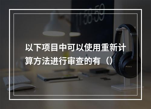 以下项目中可以使用重新计算方法进行审查的有（）