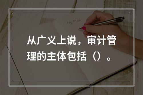 从广义上说，审计管理的主体包括（）。