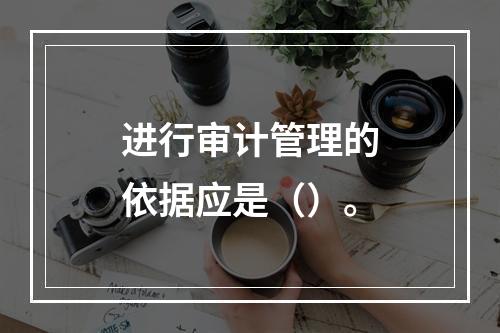 进行审计管理的依据应是（）。