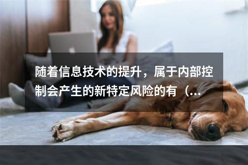 随着信息技术的提升，属于内部控制会产生的新特定风险的有（）