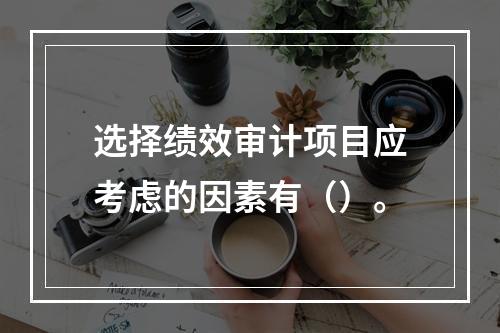 选择绩效审计项目应考虑的因素有（）。