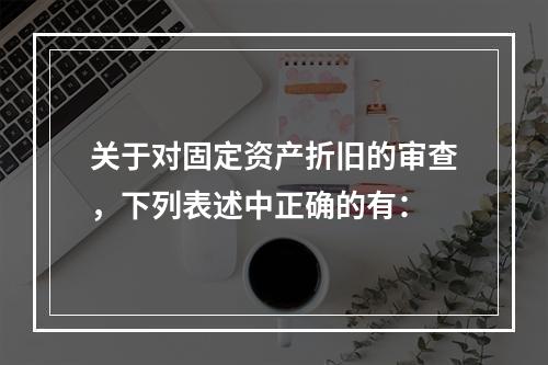 关于对固定资产折旧的审查，下列表述中正确的有：